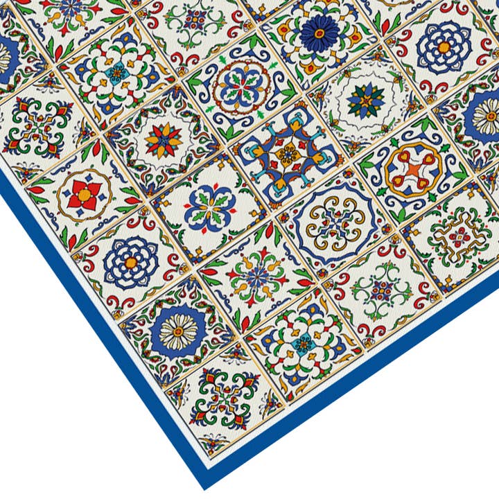 Spanish Tile Vinyl Floor Mat