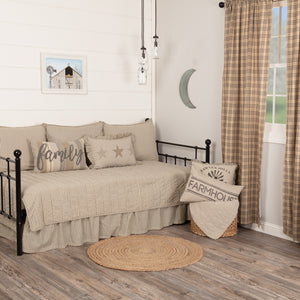 Sawyer Mill Charcoal Ticking Stripe 5pc Daybed Quilt Set
