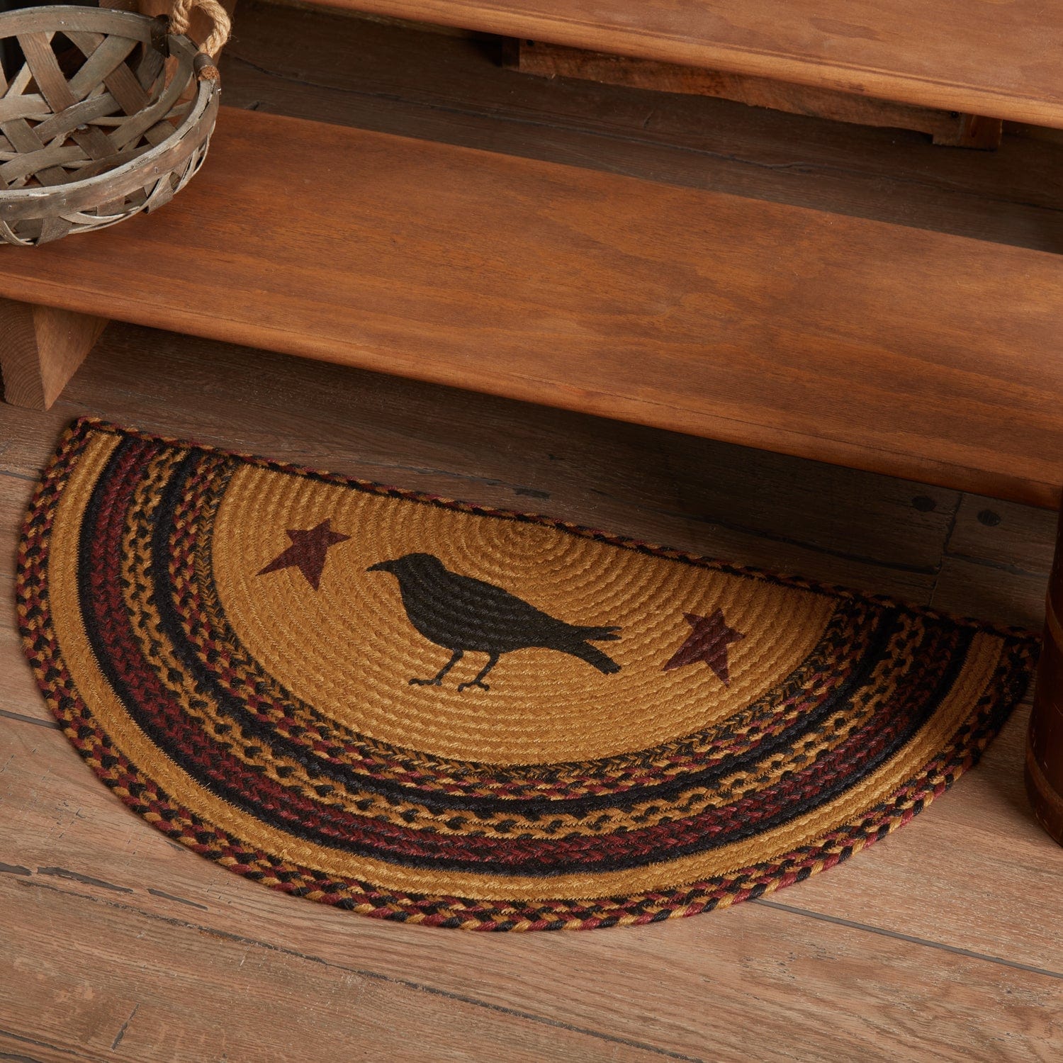 Heritage Farms Half Circle Crow Rug