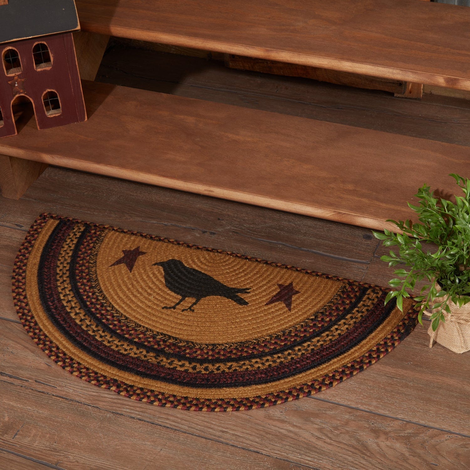 Heritage Farms Half Circle Crow Rug