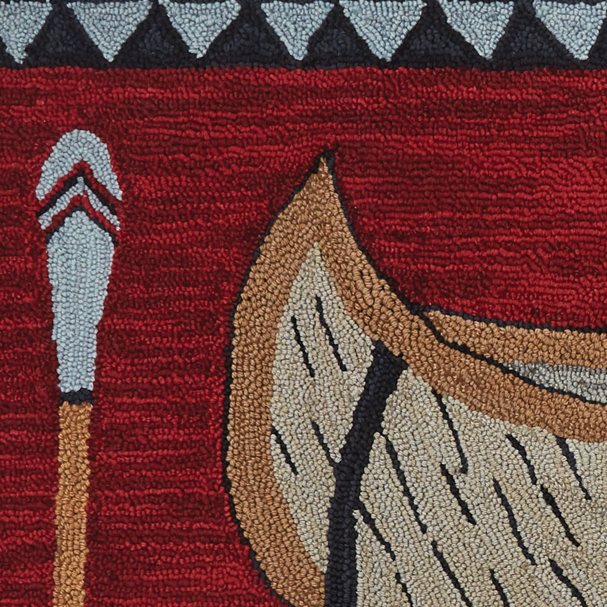 Wilderness Canoe Hooked Runner Rug
