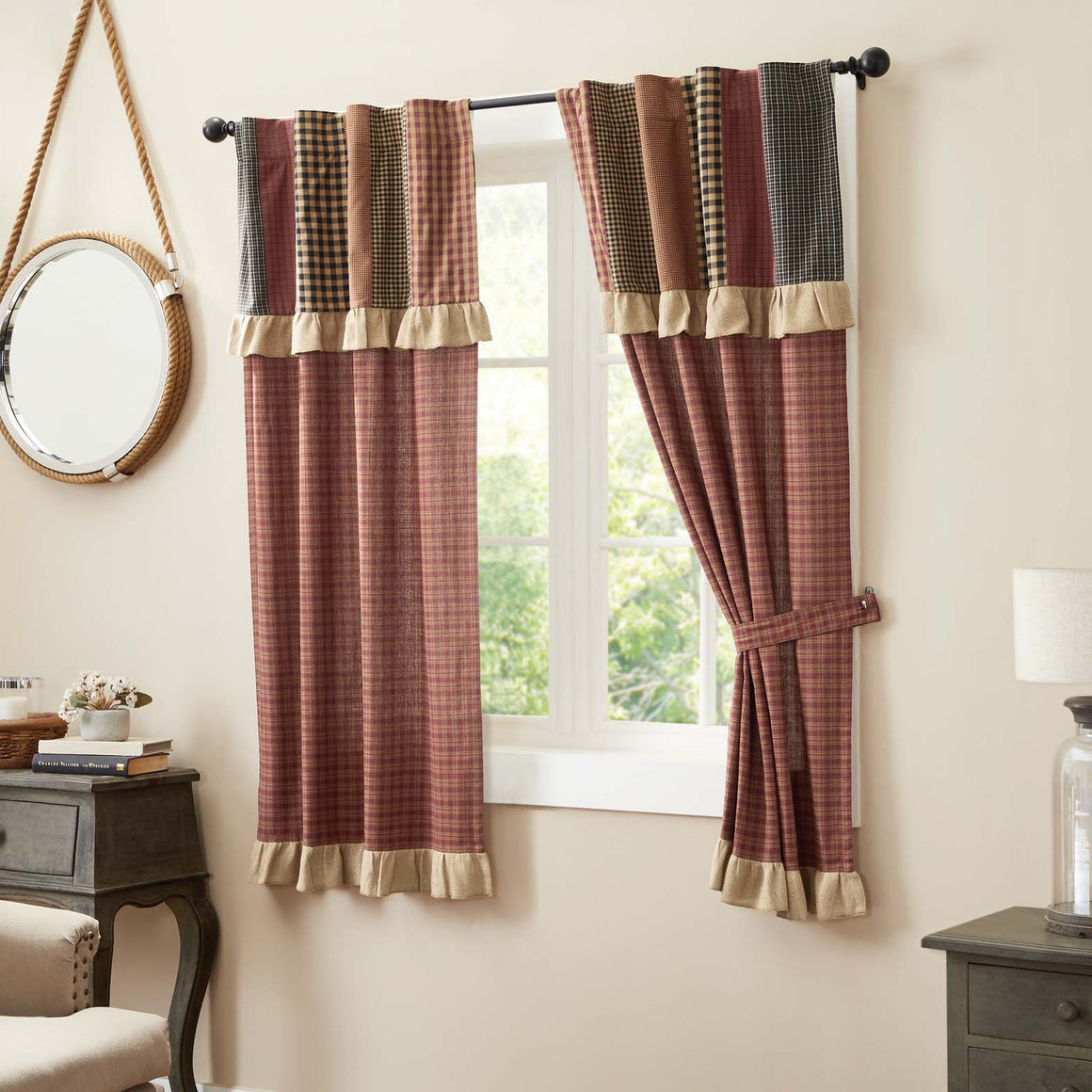 Maisie 63" Panel Set with Attached Valance