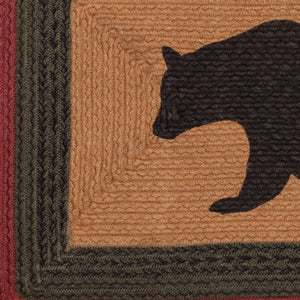 Wyatt Stenciled Bear Rectangle Jute Rug