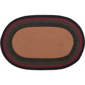 Wyatt Stenciled Bear Oval Jute Rug
