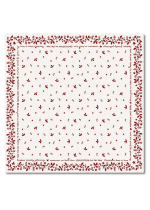 Christmas Time Ivory Tabletopper 36" x 36"