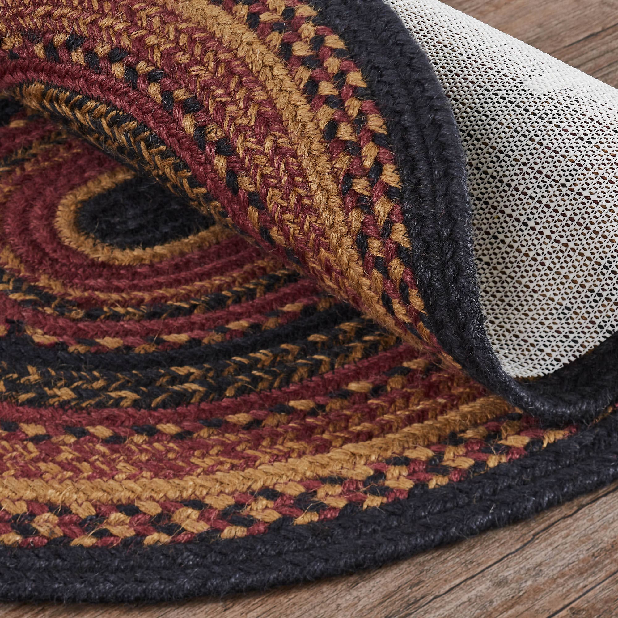 Google Rugs Heritage Farms Jute Oval Braided Rug - Retro Barn Country Linens