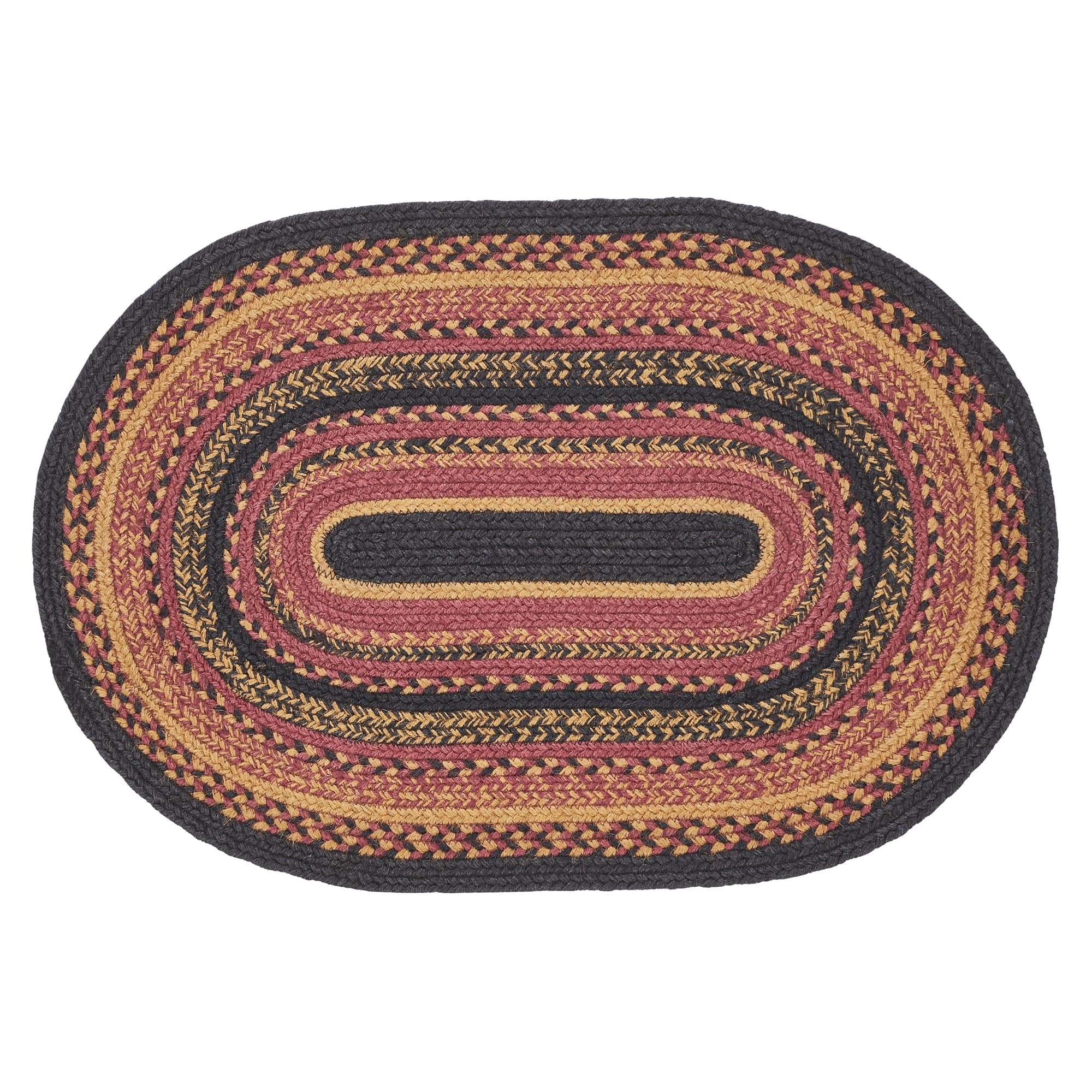 Heritage Farms Jute Oval Braided Rug w/ Pad