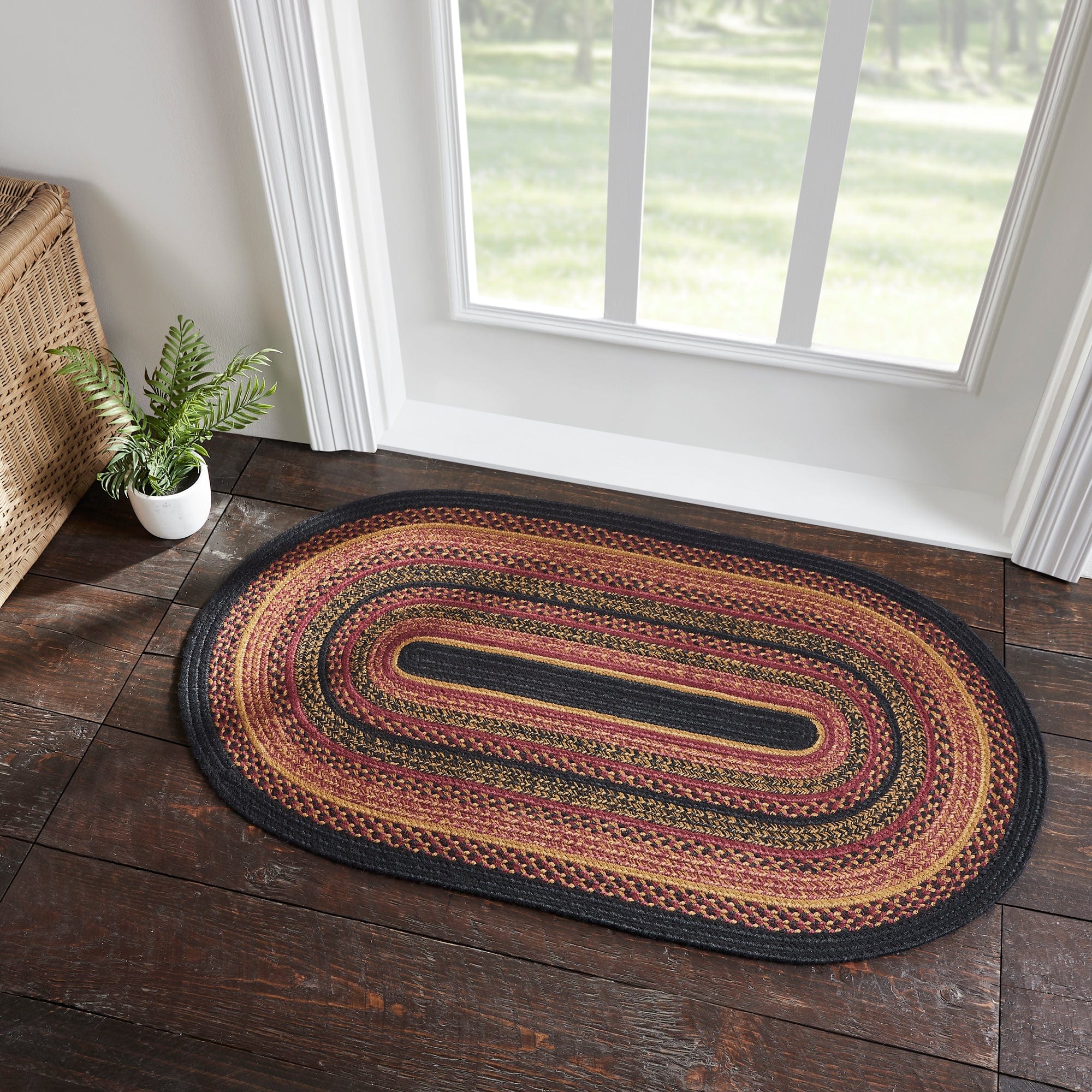 Heritage Farms Jute Oval Braided Rug w/ Pad