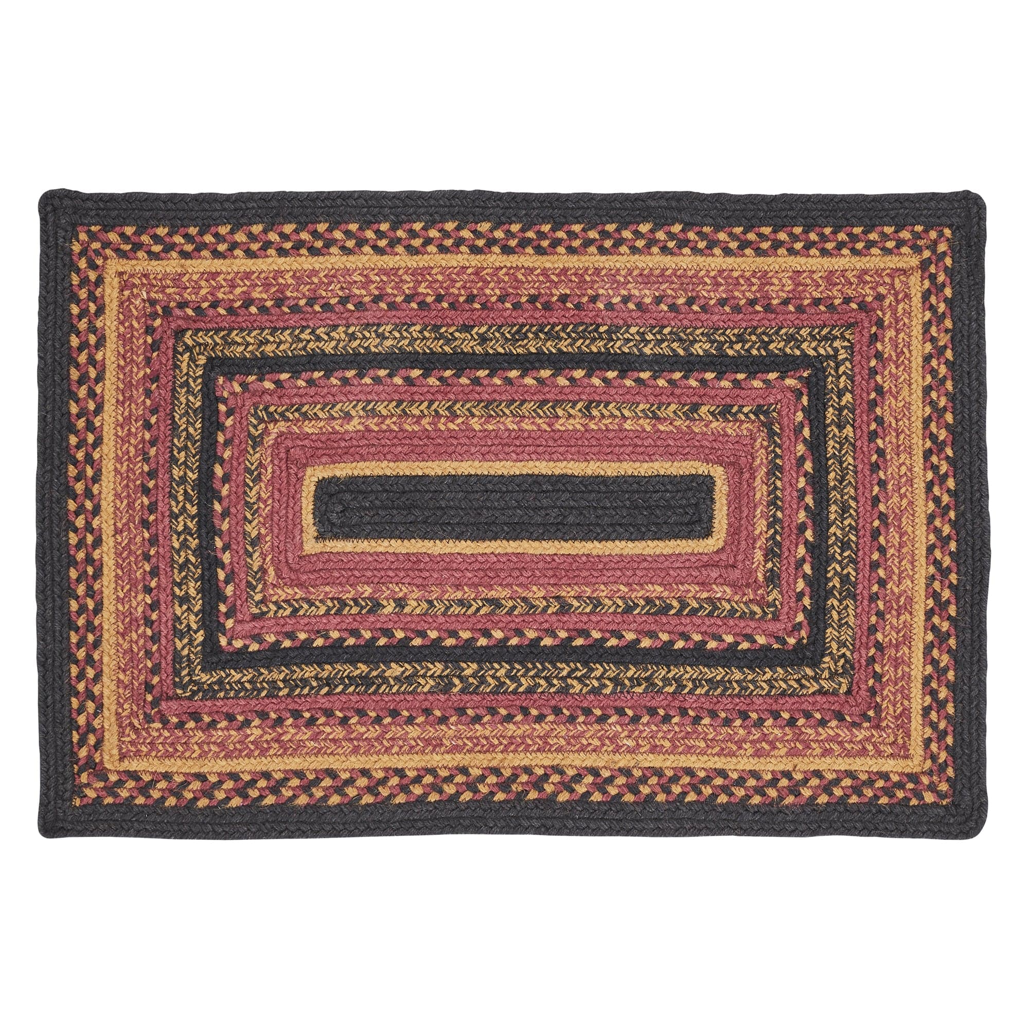 Heritage Farms Jute Rectangle Braided Rug w/ Pad