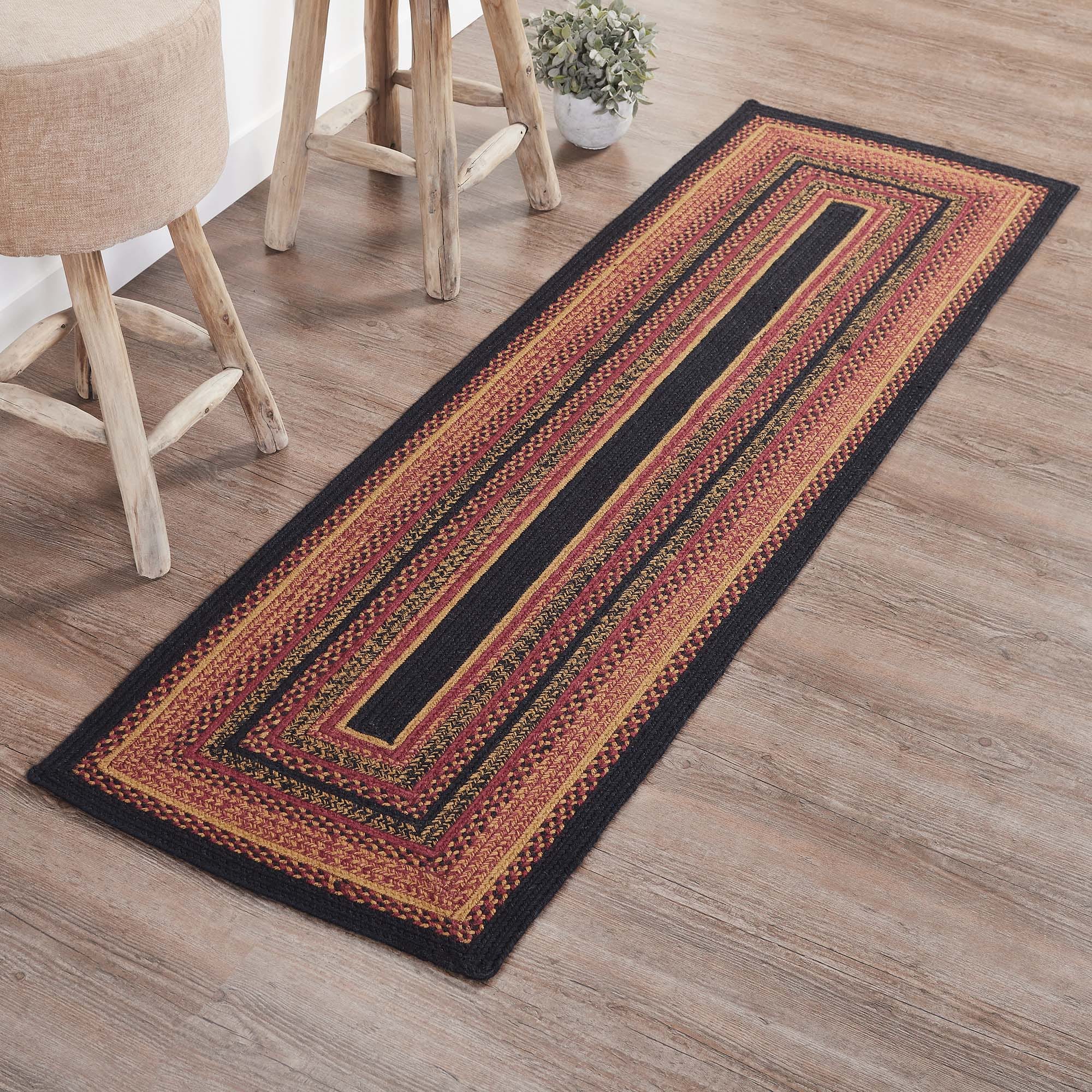 Heritage Farms Jute Rectangle Braided Rug w/ Pad