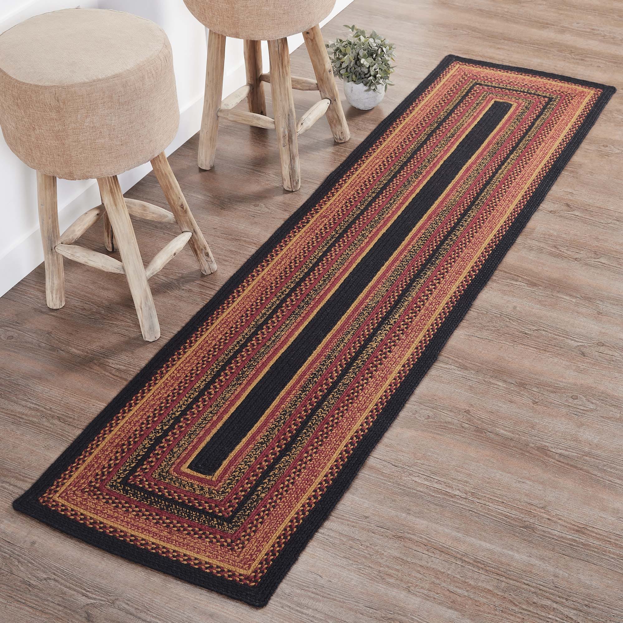 Heritage Farms Jute Rectangle Braided Rug w/ Pad