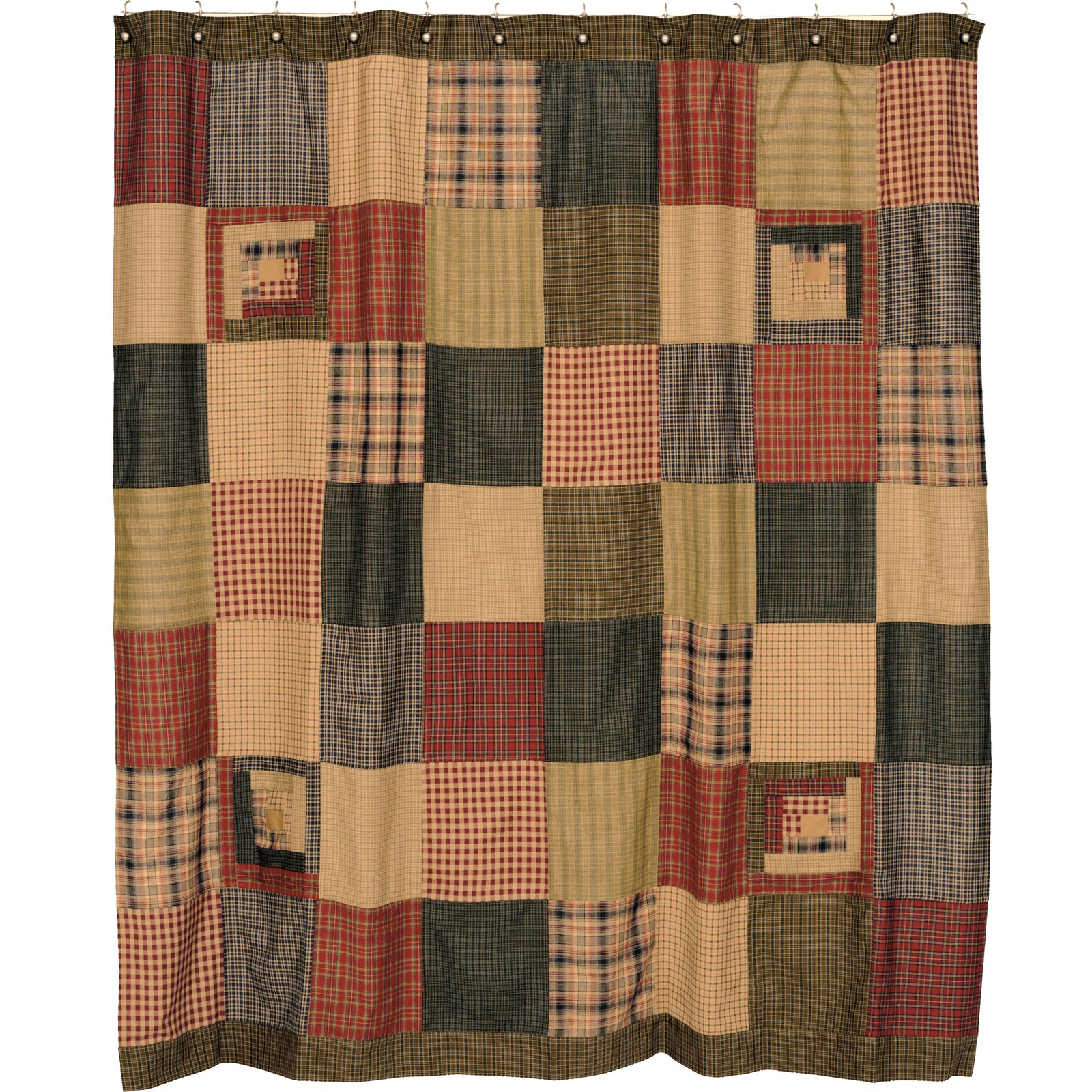 Tea Cabin Patchwork Shower Curtain
