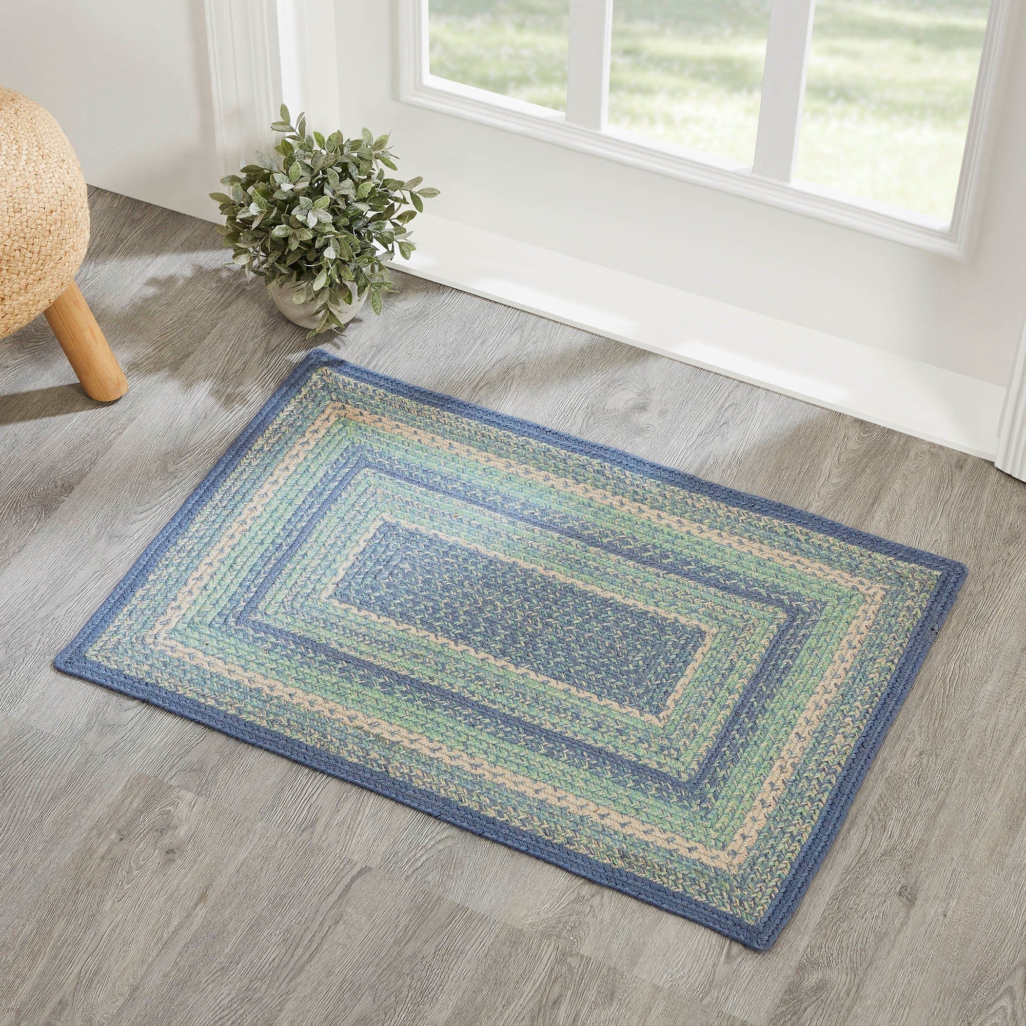 Jolie Jute Rectangle Braided Rug w/ Pad