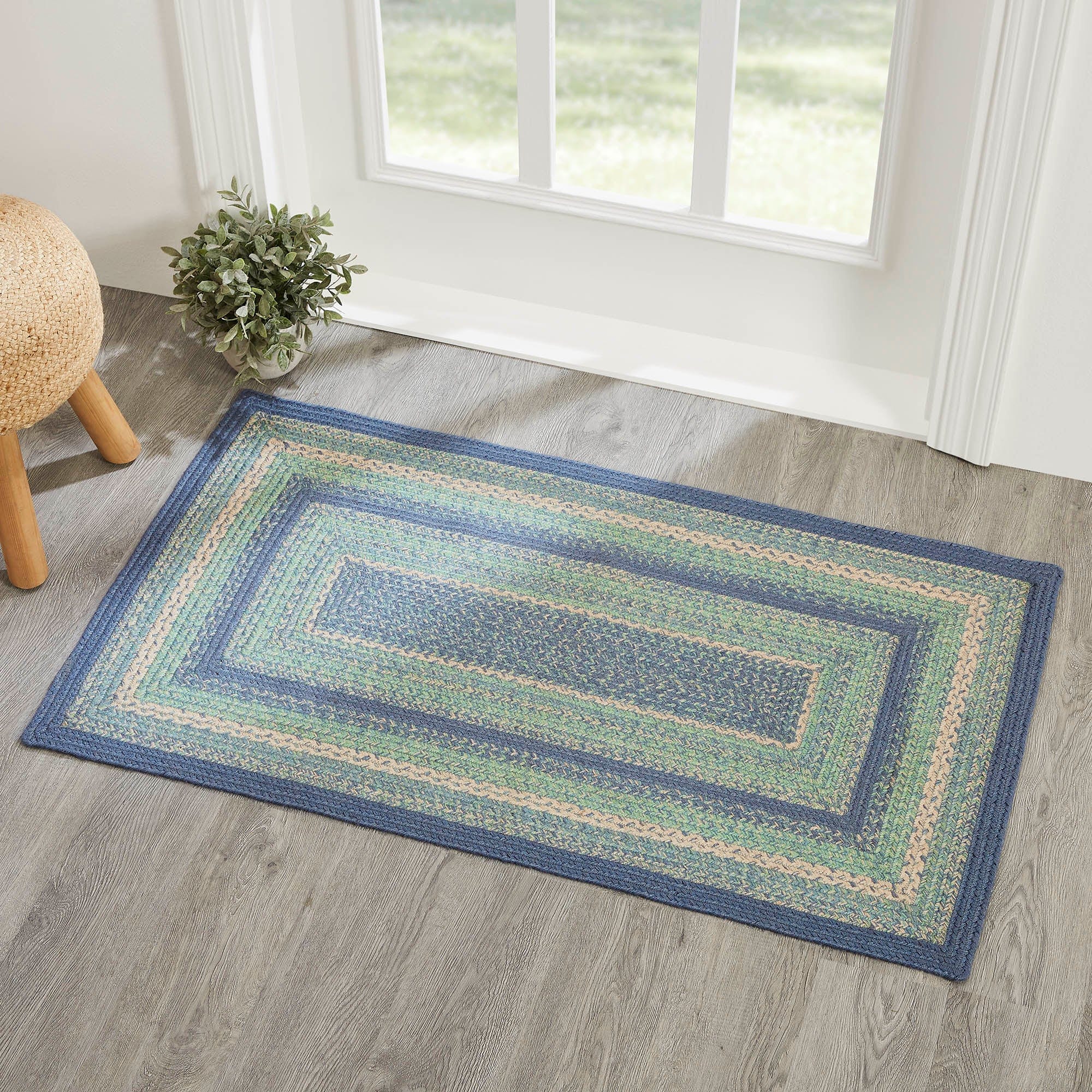 Jolie Jute Rectangle Braided Rug w/ Pad