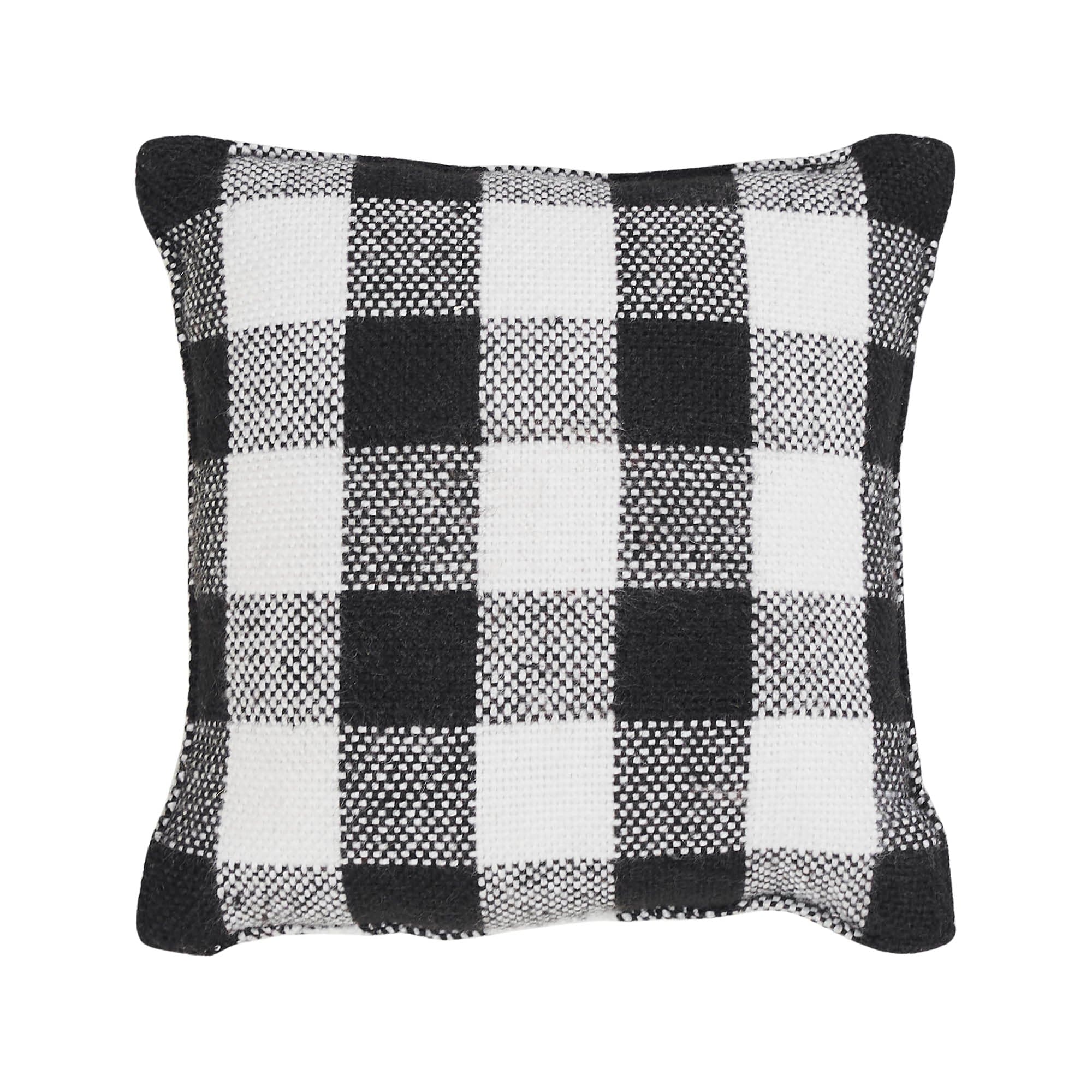 Annie Black Check Home Pumpkin Pillow