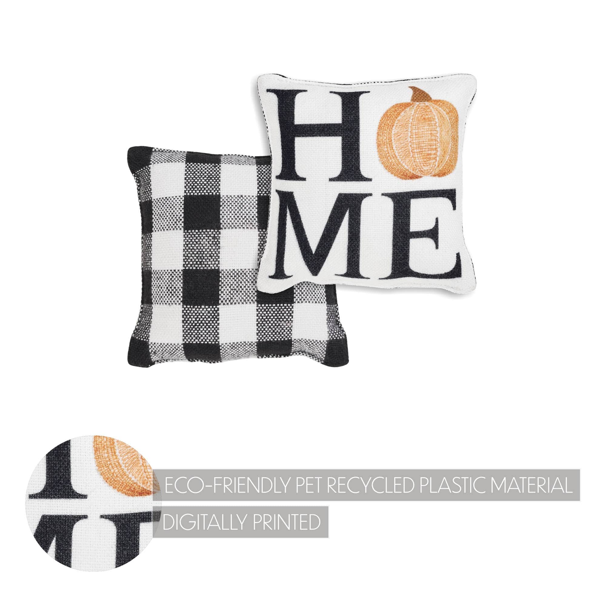 Annie Black Check Home Pumpkin Pillow