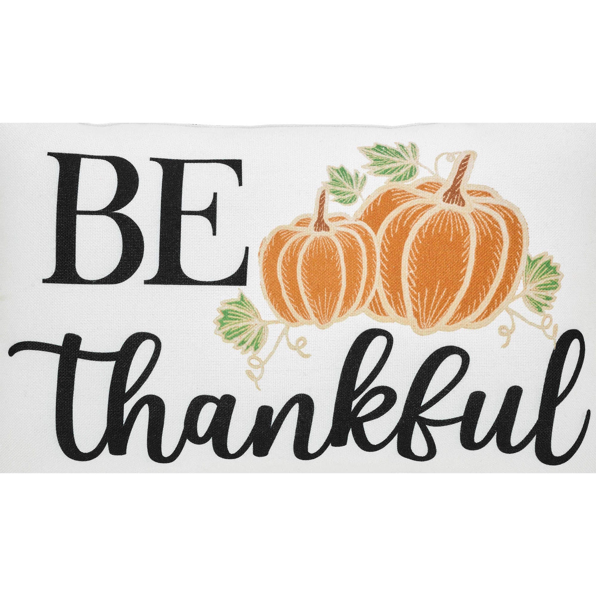 Annie Black Check Be Thankful Pillow