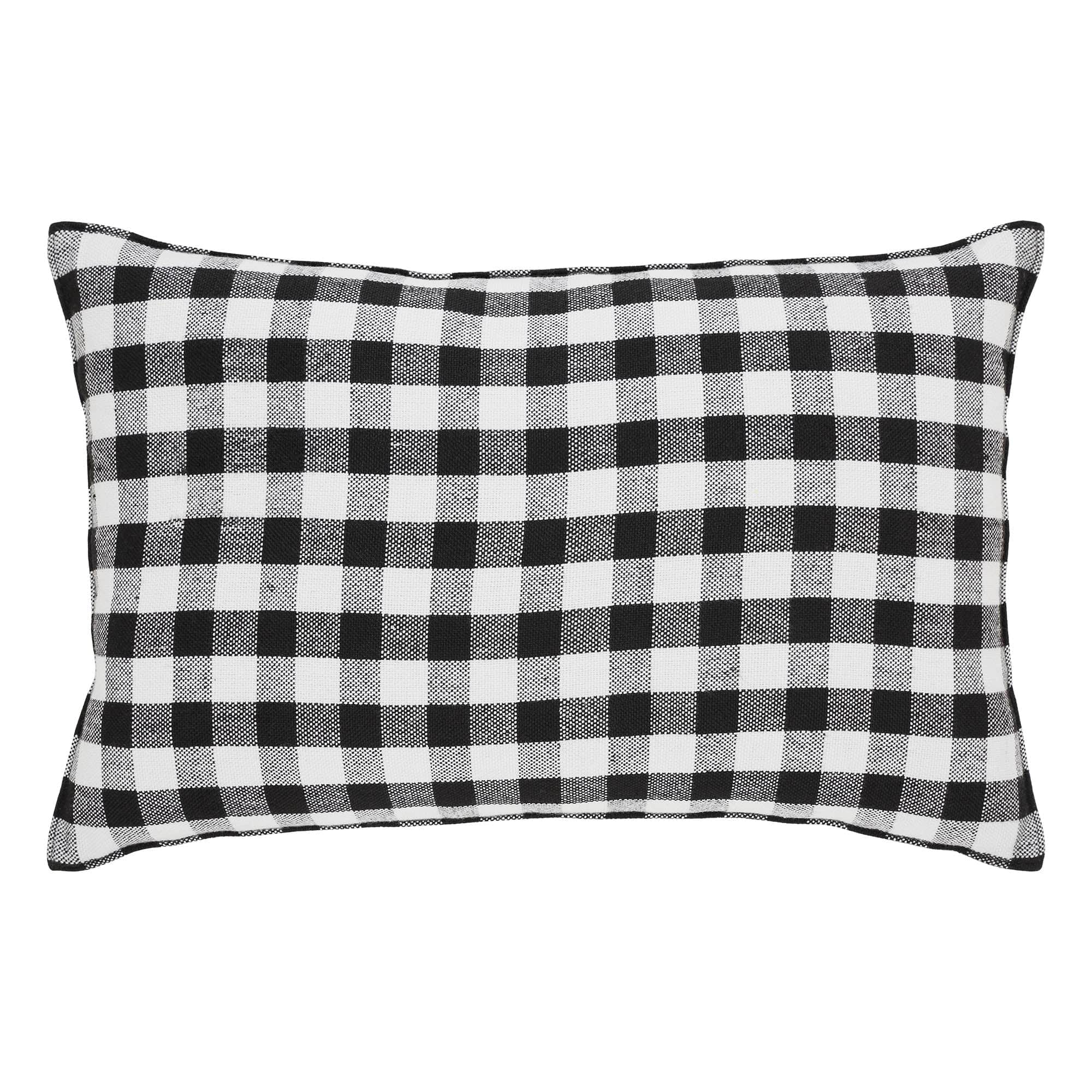 Annie Black Check Pumpkin Patch Pillow