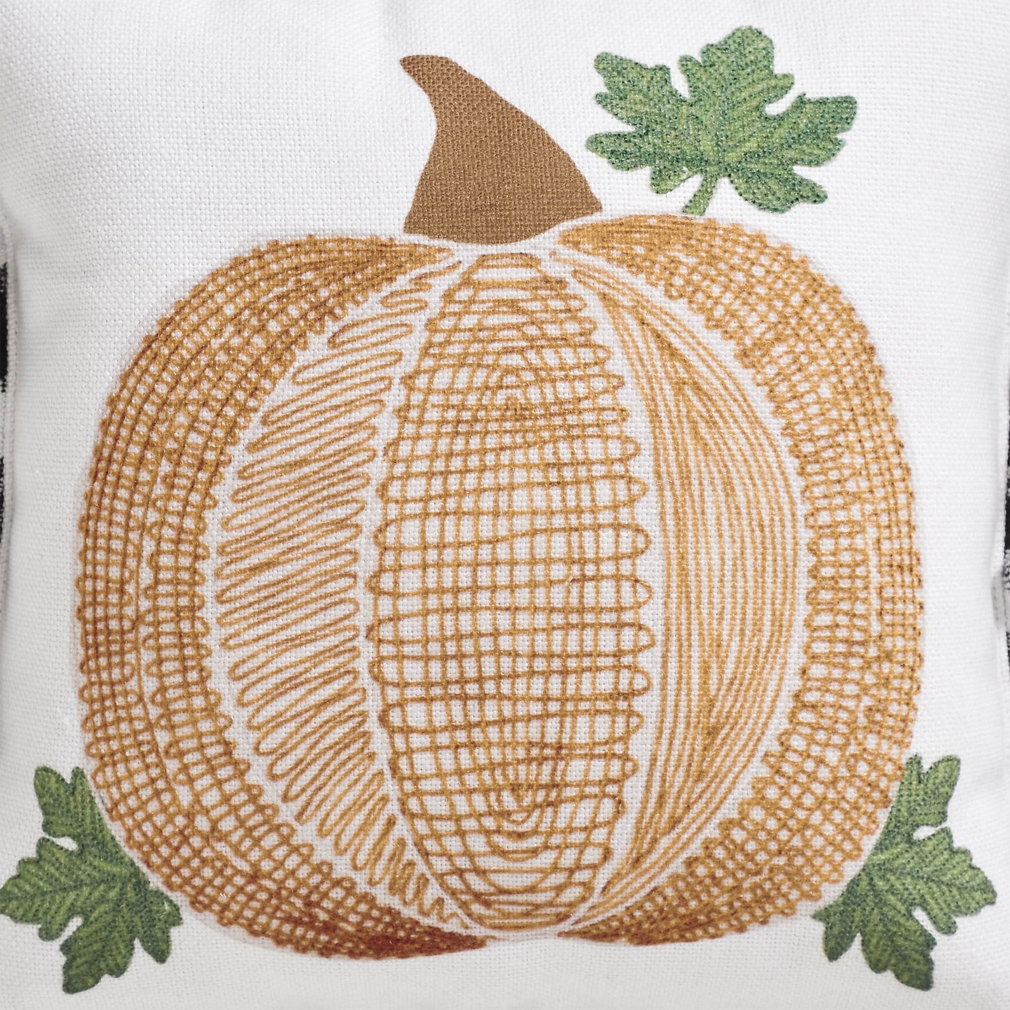 Annie Black Check Pumpkin Pillow