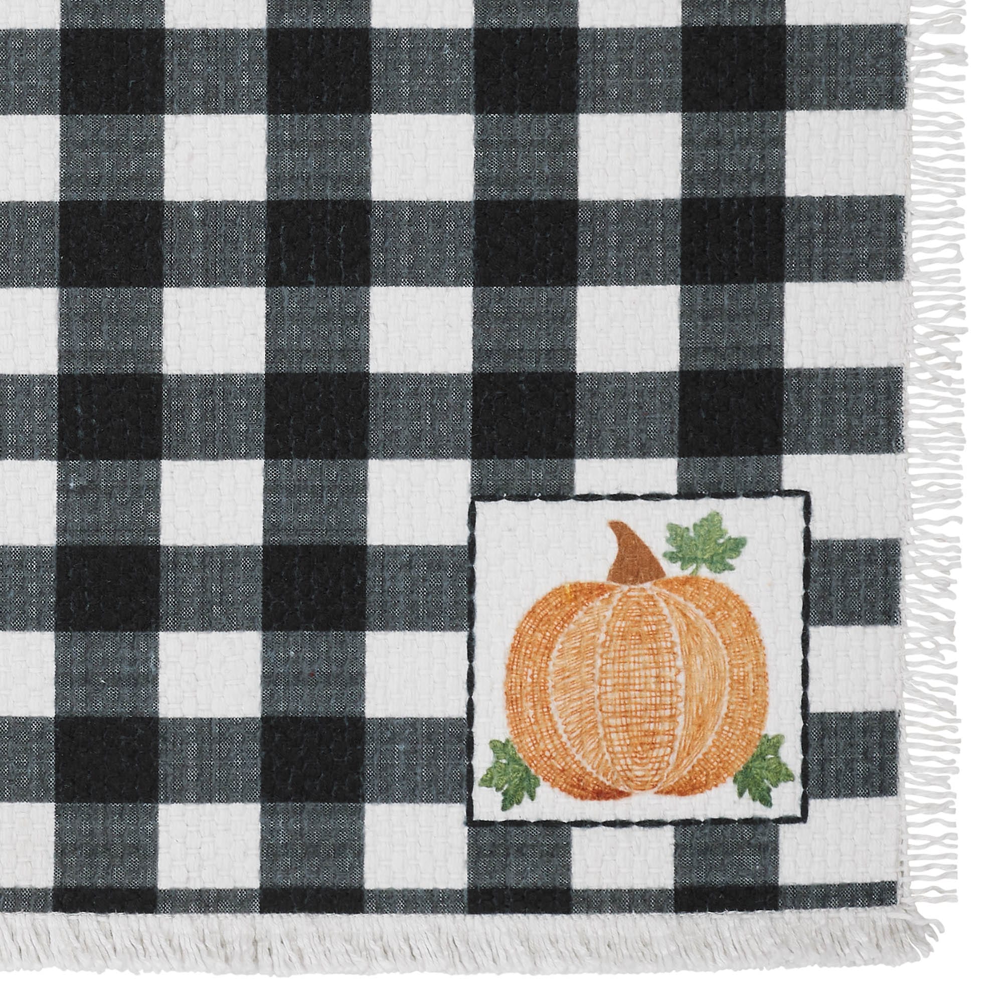 Annie Black Check Pumpkin Placemat Set of 2