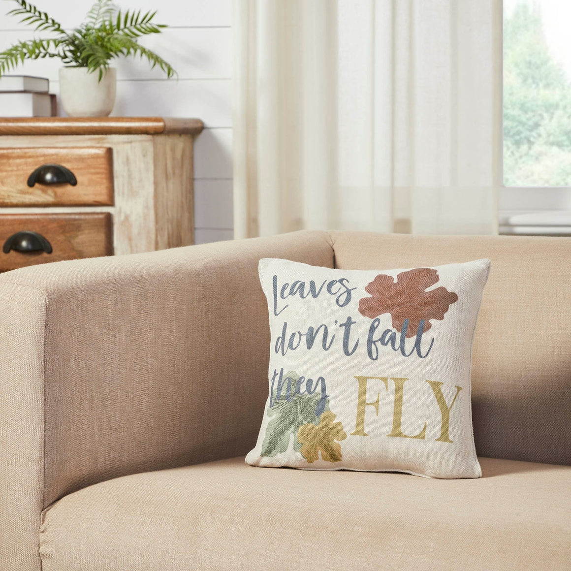 Bountifall Leaves Fly Pillow