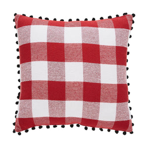 Annie Red Check Vintage Santa Pillow