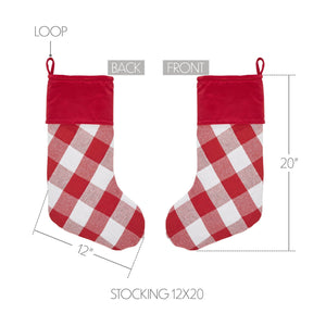 Annie Buffalo Red Check Stocking