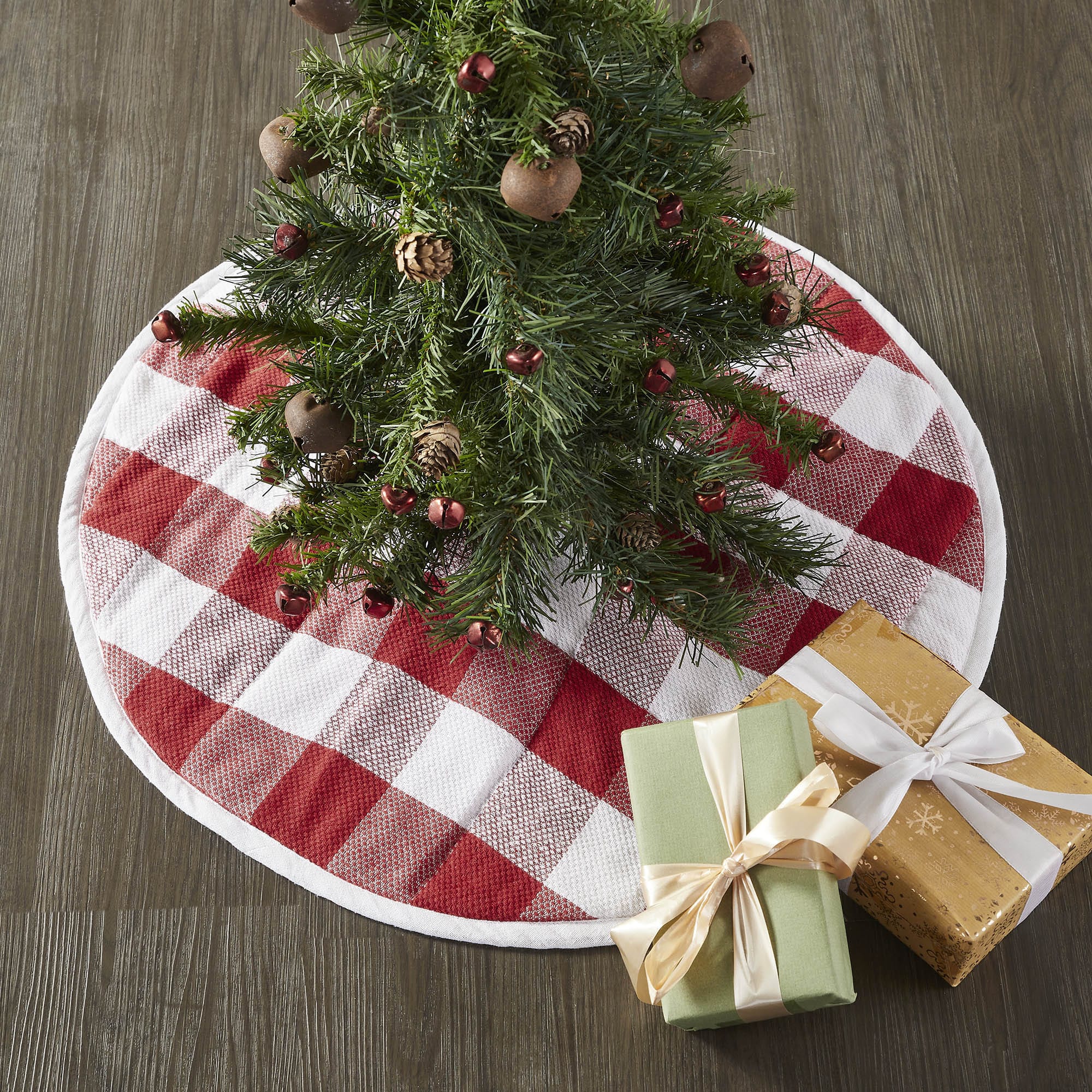 Annie Red Buffalo Check Quilted Tree Skirt