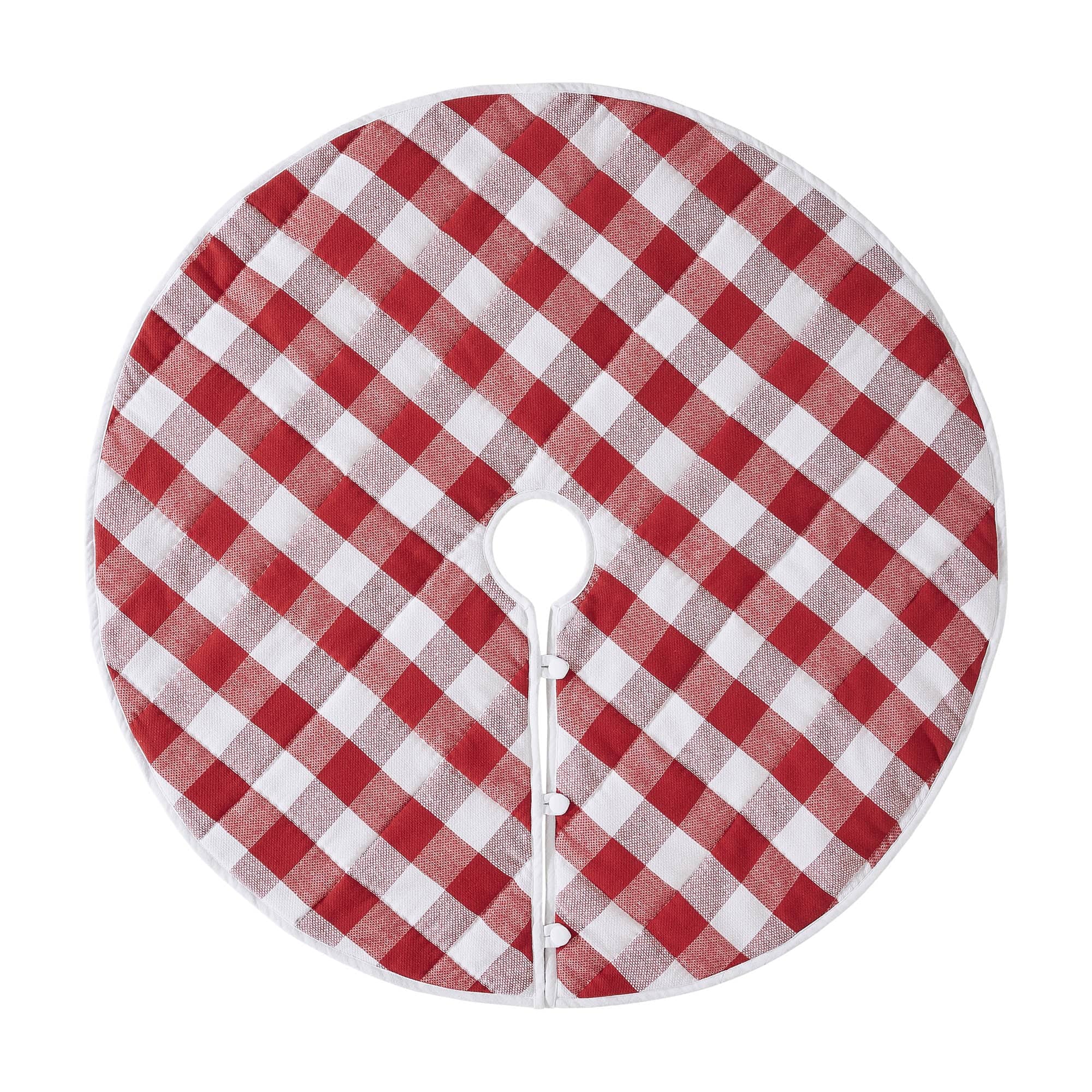 Annie Red Buffalo Check Quilted Tree Skirt