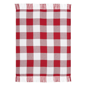 Annie Buffalo Red Check Woven Throw