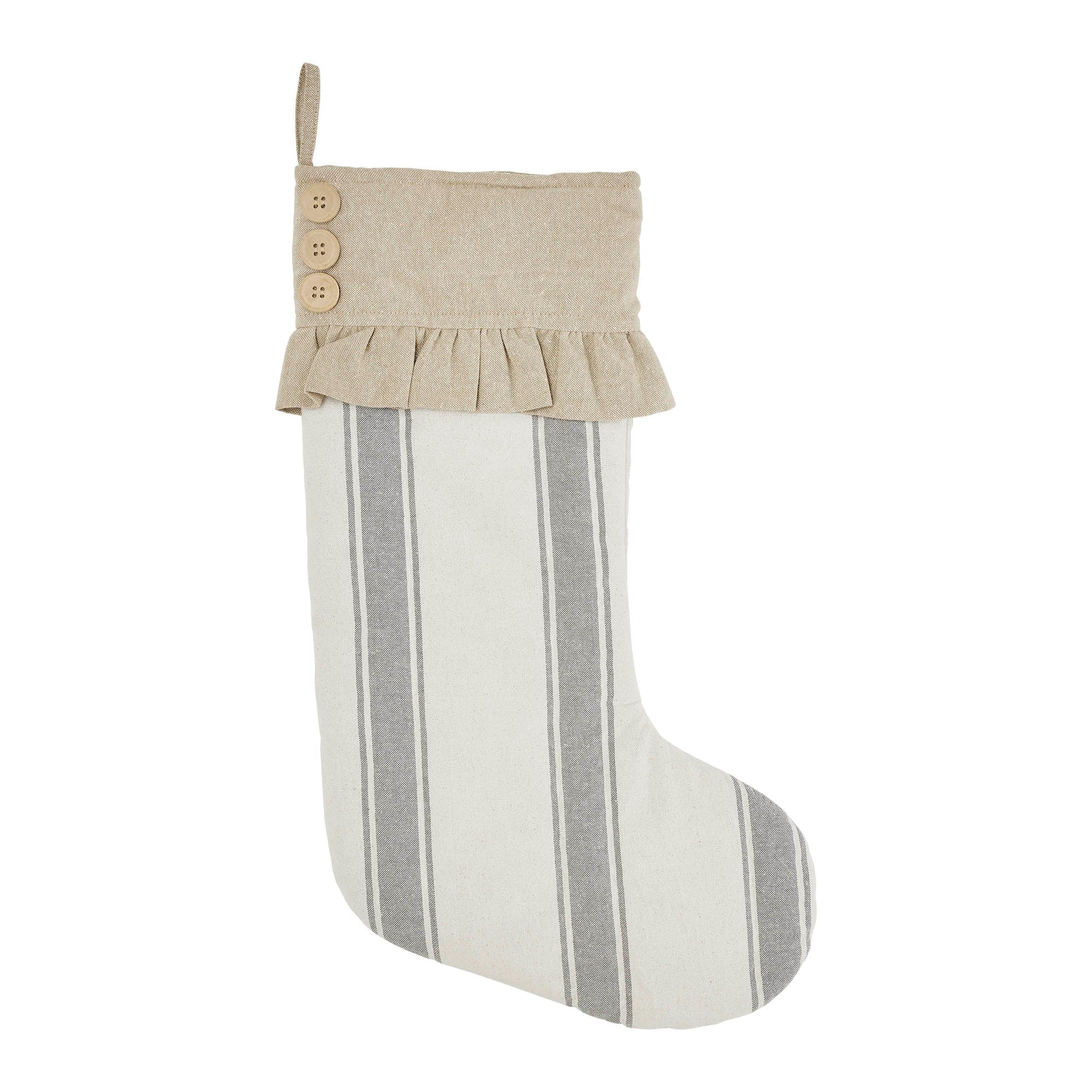 Grace Grain Sack Ruffled Stocking