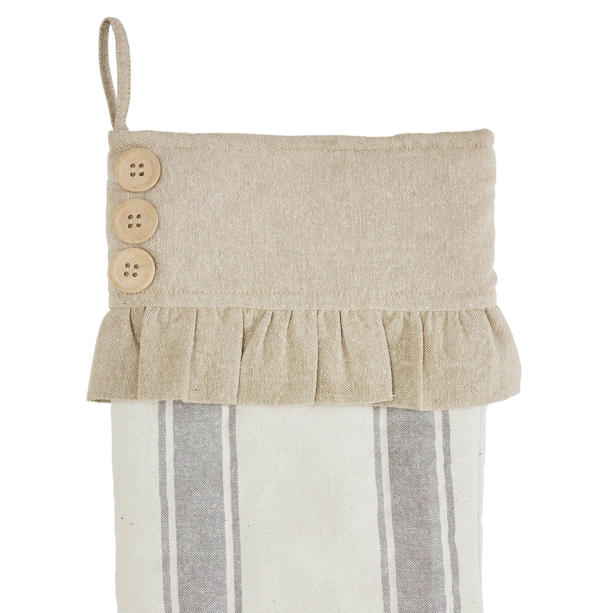 Grace Grain Sack Ruffled Stocking