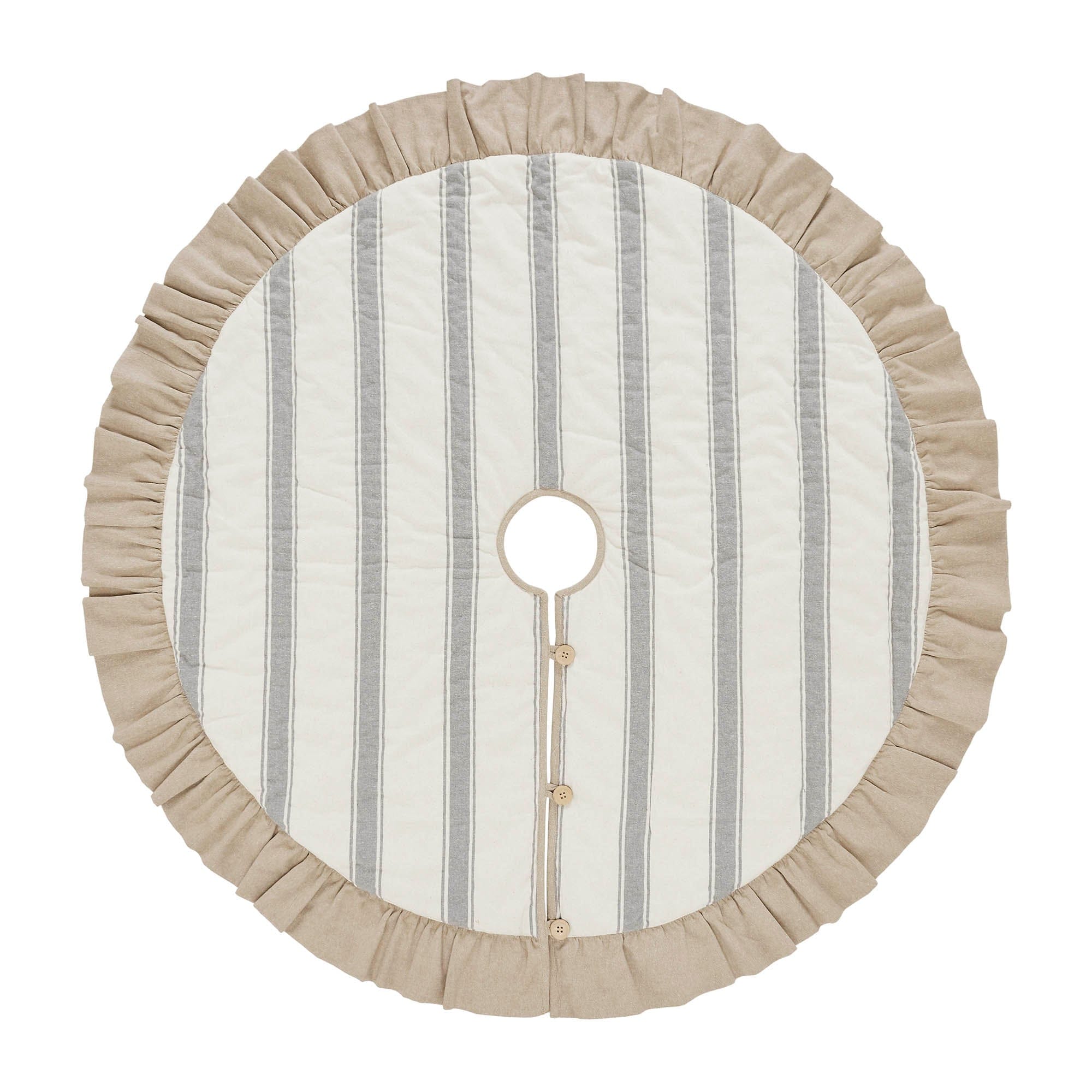 Grace Grain Sack Stripe Tree Skirt