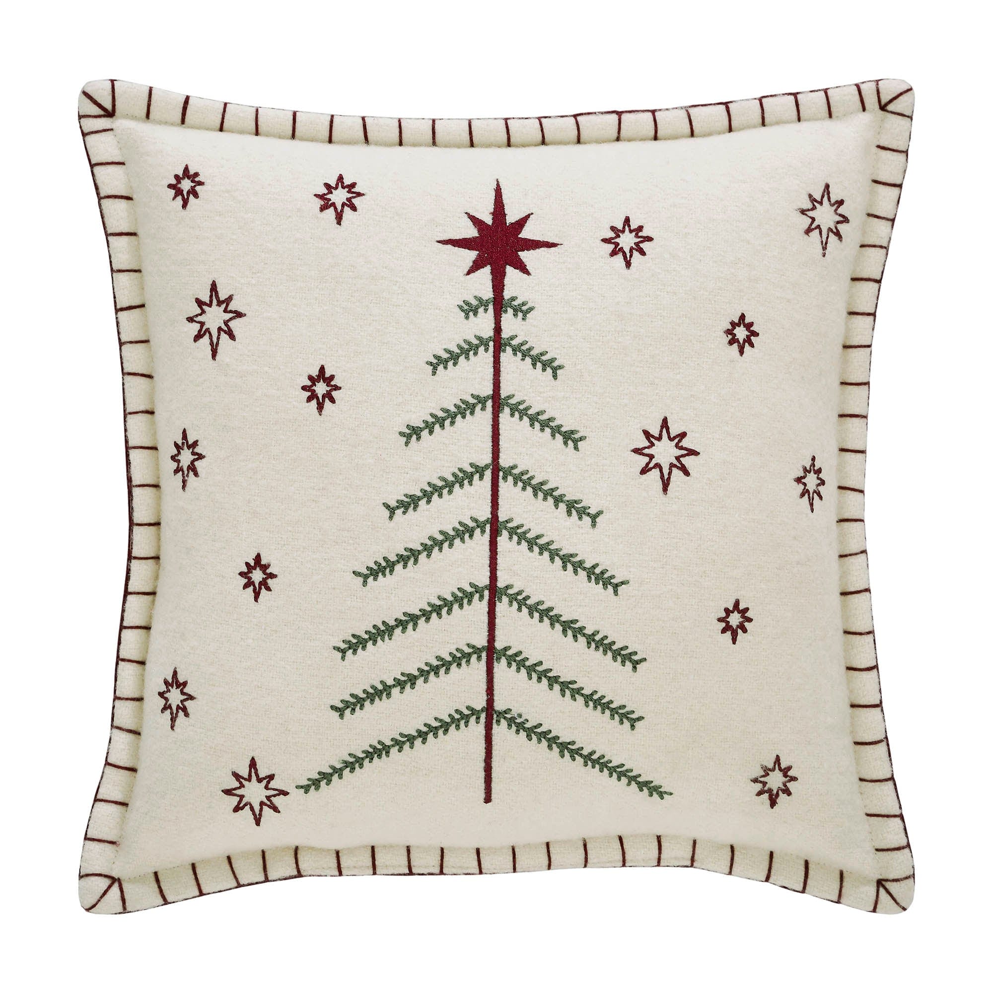 Star of Wonder Primitive Christmas Pillow