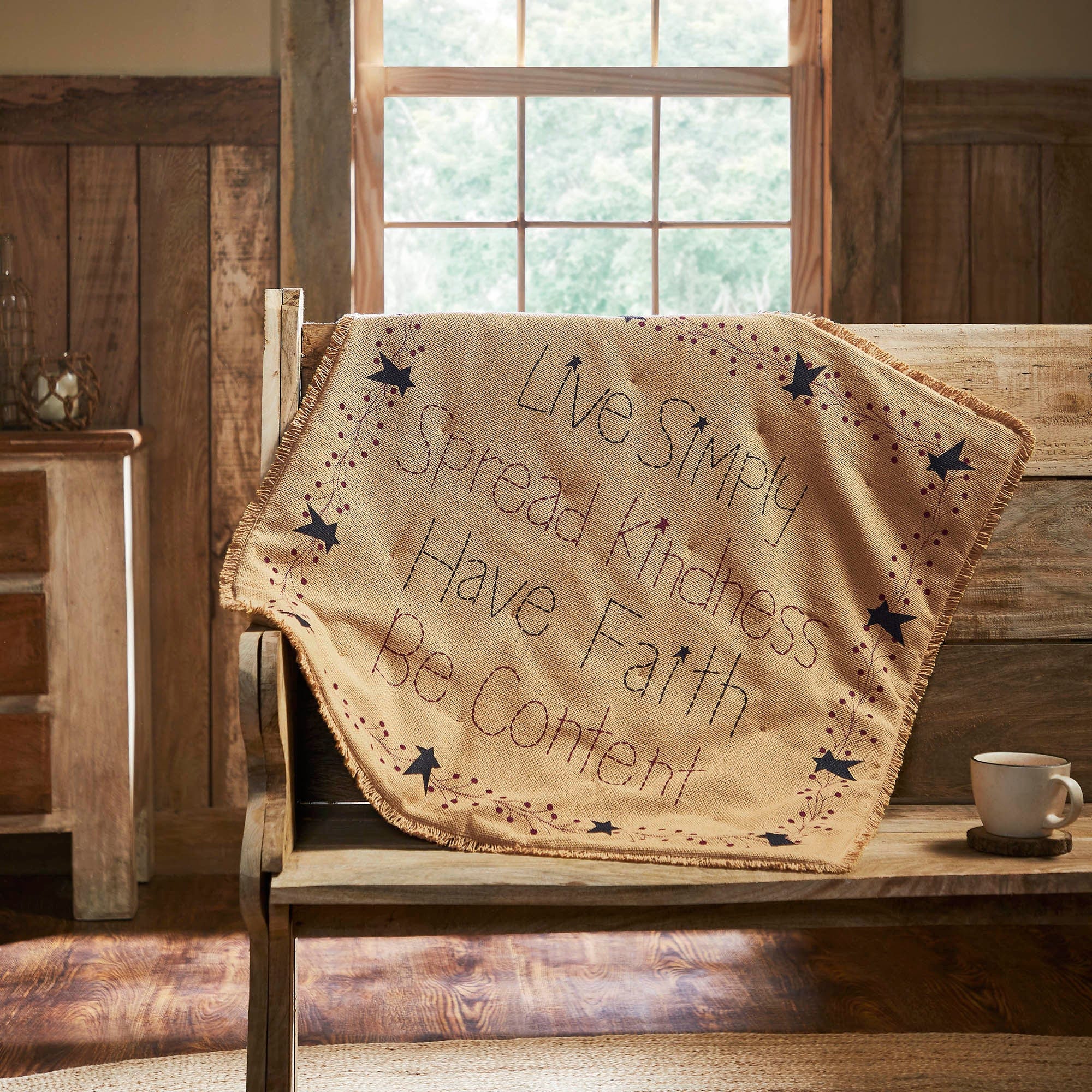 Pip Vinestar Burlap Lap Throw/ Wall Hanging