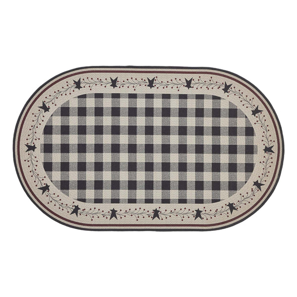 Pip Vinestar Oval Rug w/ Latex Backing - Retro Barn Country Linens