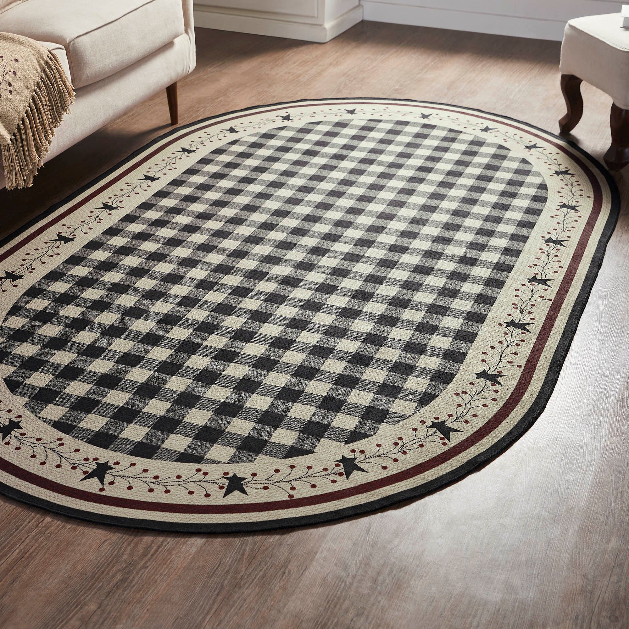 Pip Vinestar Oval Rug w/ Latex Backing