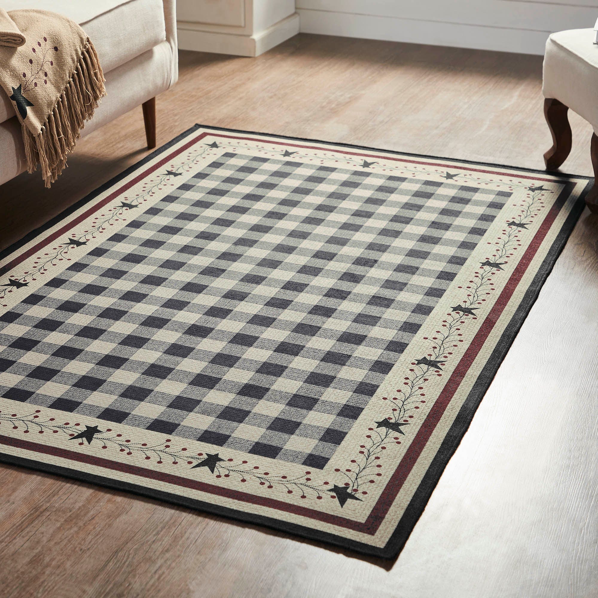 Pip Vinestar Rectangle Rug w/ Latex Backing