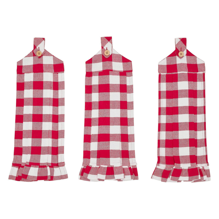 Annie Buffalo Red Check Hanging Towel Set