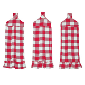 Annie Buffalo Red Check Hanging Towel Set