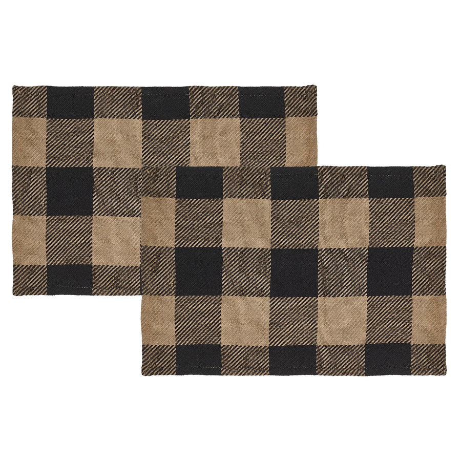Black Check Placemat Set of 2