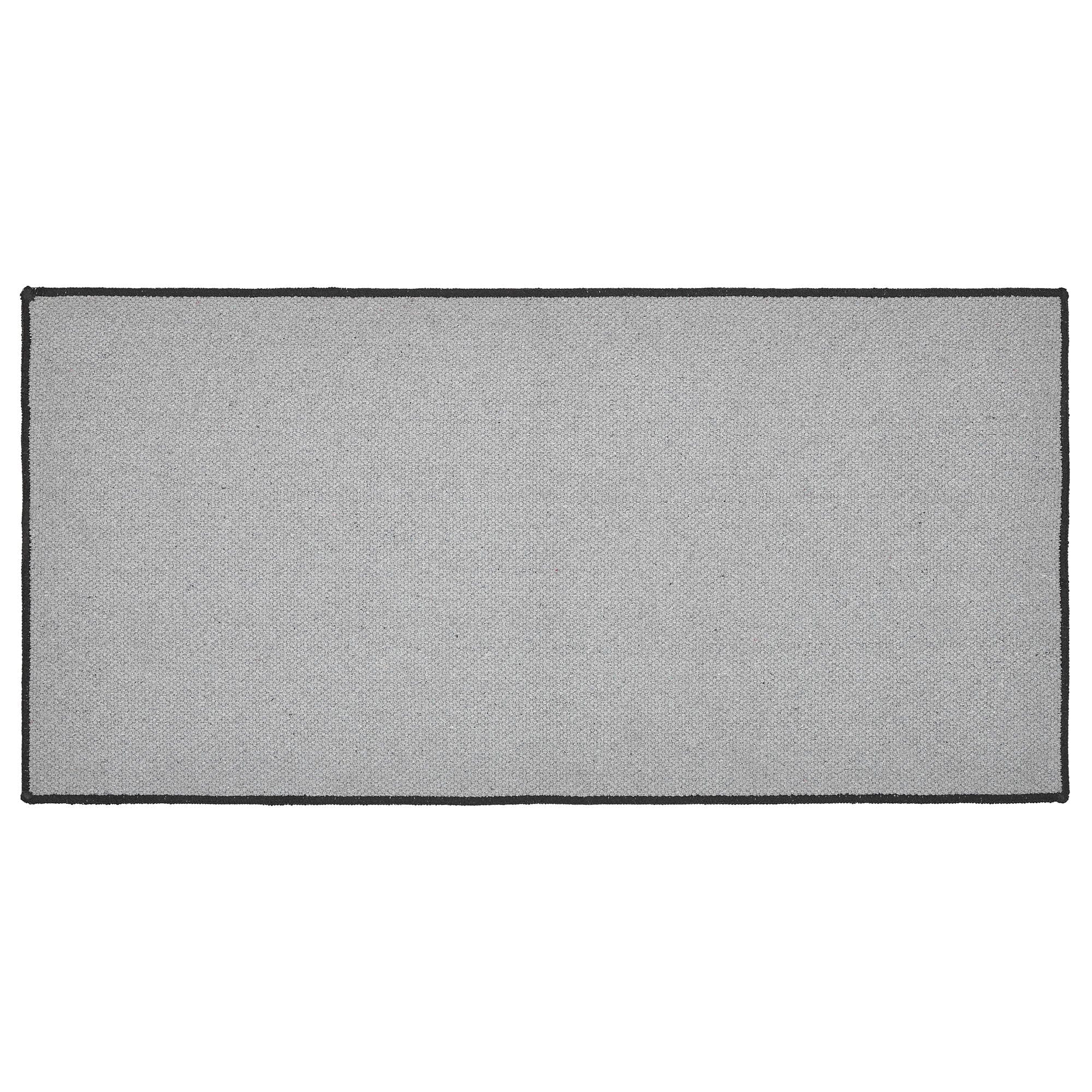 Black Check Welcome Rug w/ Latex Backing