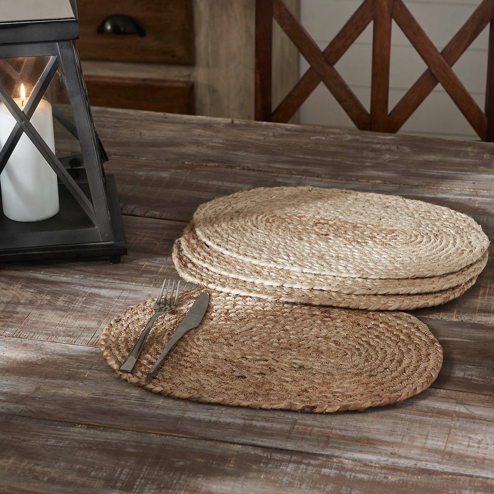 Natural Jute Braided Placemat Set of 4