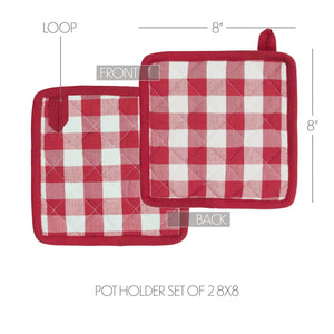 Annie Buffalo Red Pot Holder Set of 2