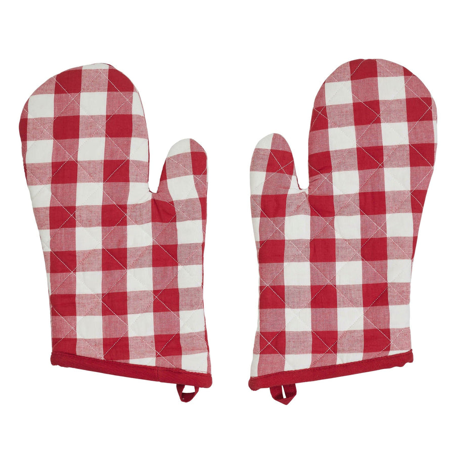 Annie Buffalo Red Check Oven Mitt Set of 2