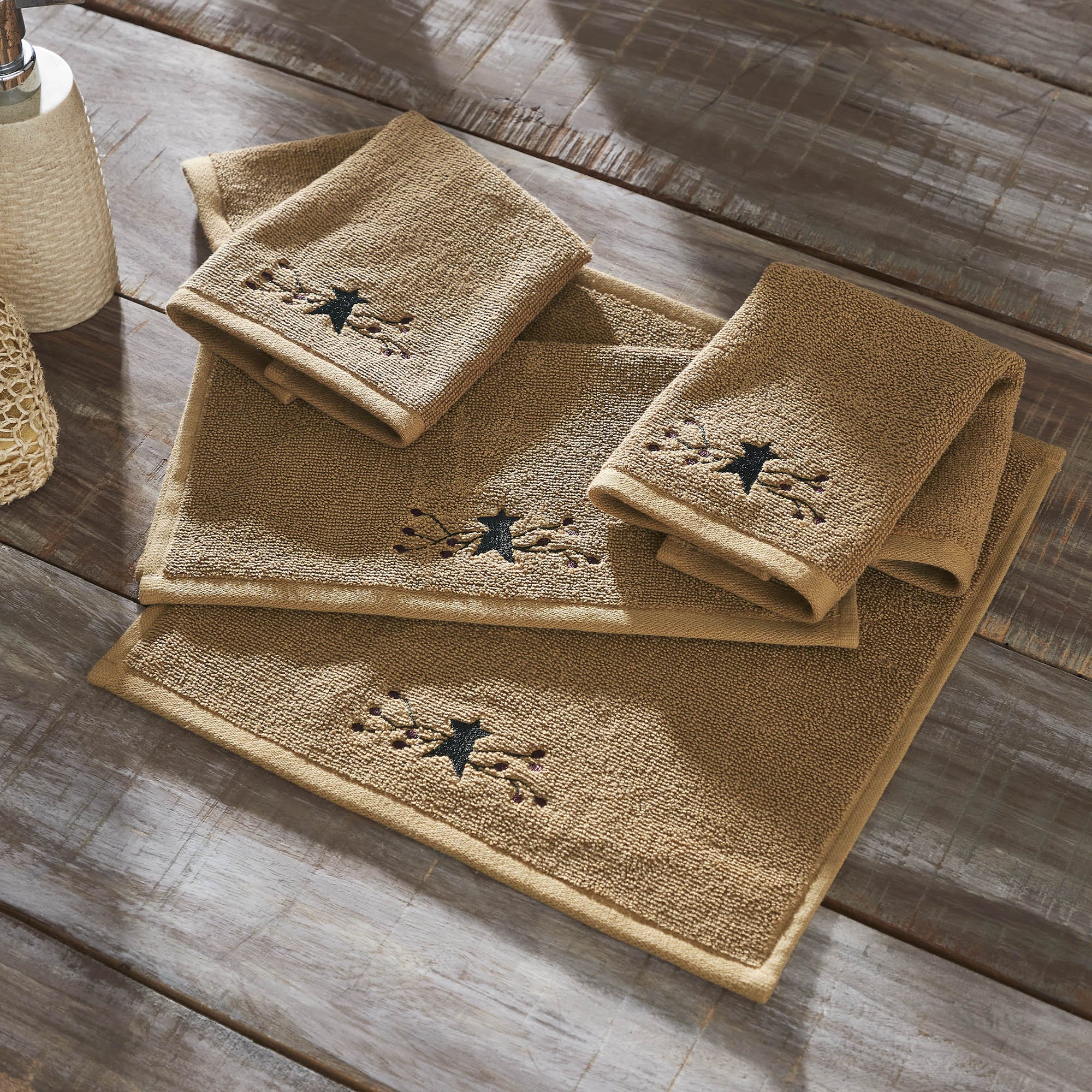 Pip Vinestar Embroidered Washcloth Set of 4