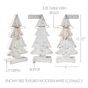 Snowy Tree Wooden Figurine
