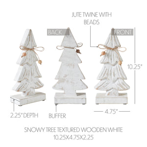 Snowy Tree Wooden Figurine