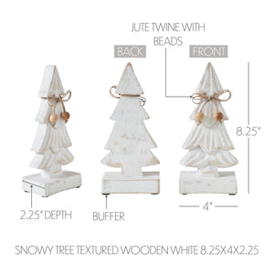 Snowy Tree Wooden Figurine