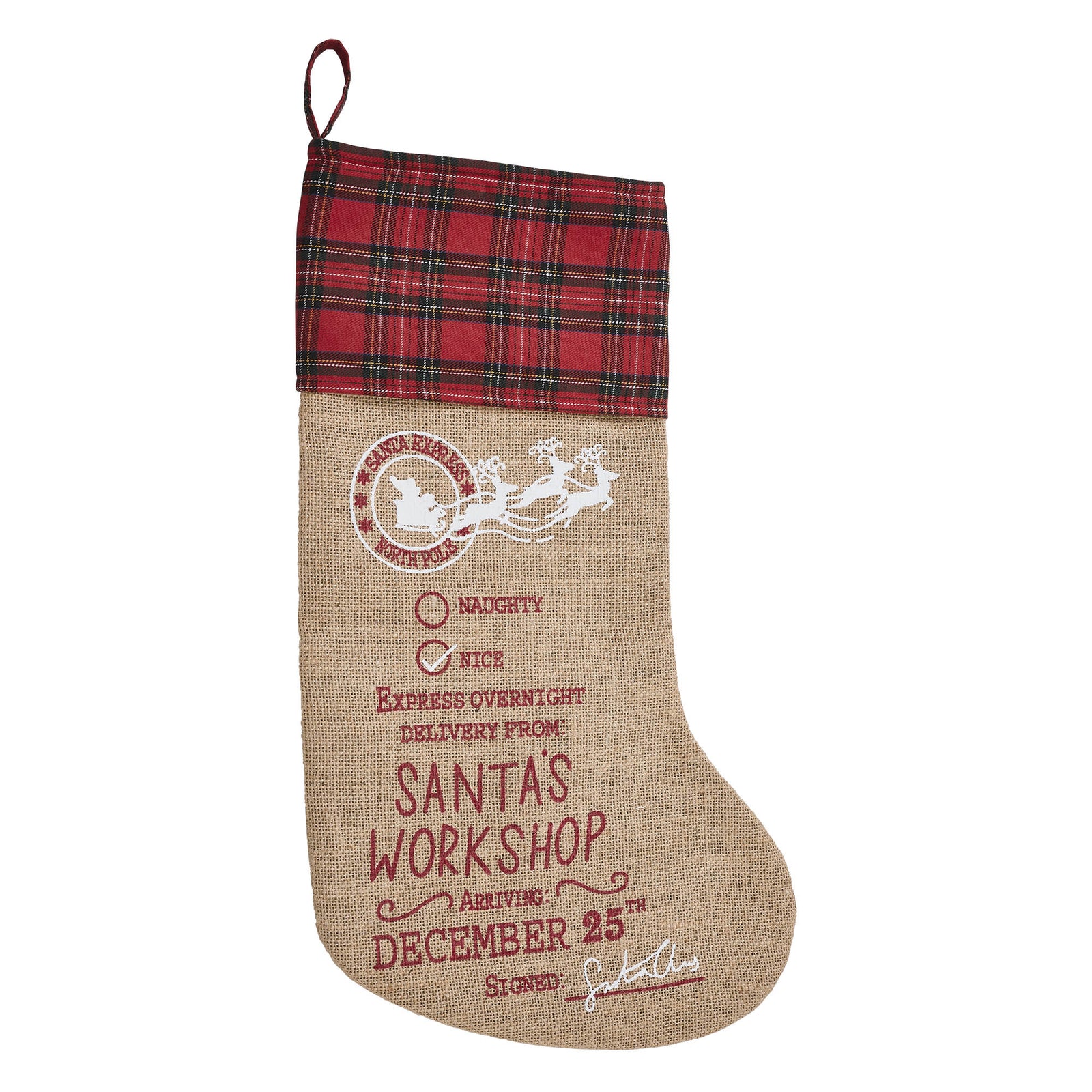 Santa's Workshop Stocking